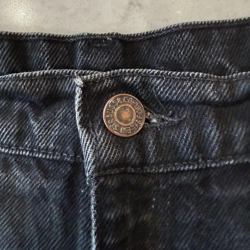 VTG Levi's 550 Black Jeans Size 13 Tapered 31x29 100% Cotton Made In USA 90s